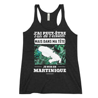 Thumbnail for Martinique dans ma tête - Débardeur à Dos Nageur pour Femme - Ici & Là - T-shirts & Souvenirs de chez toi