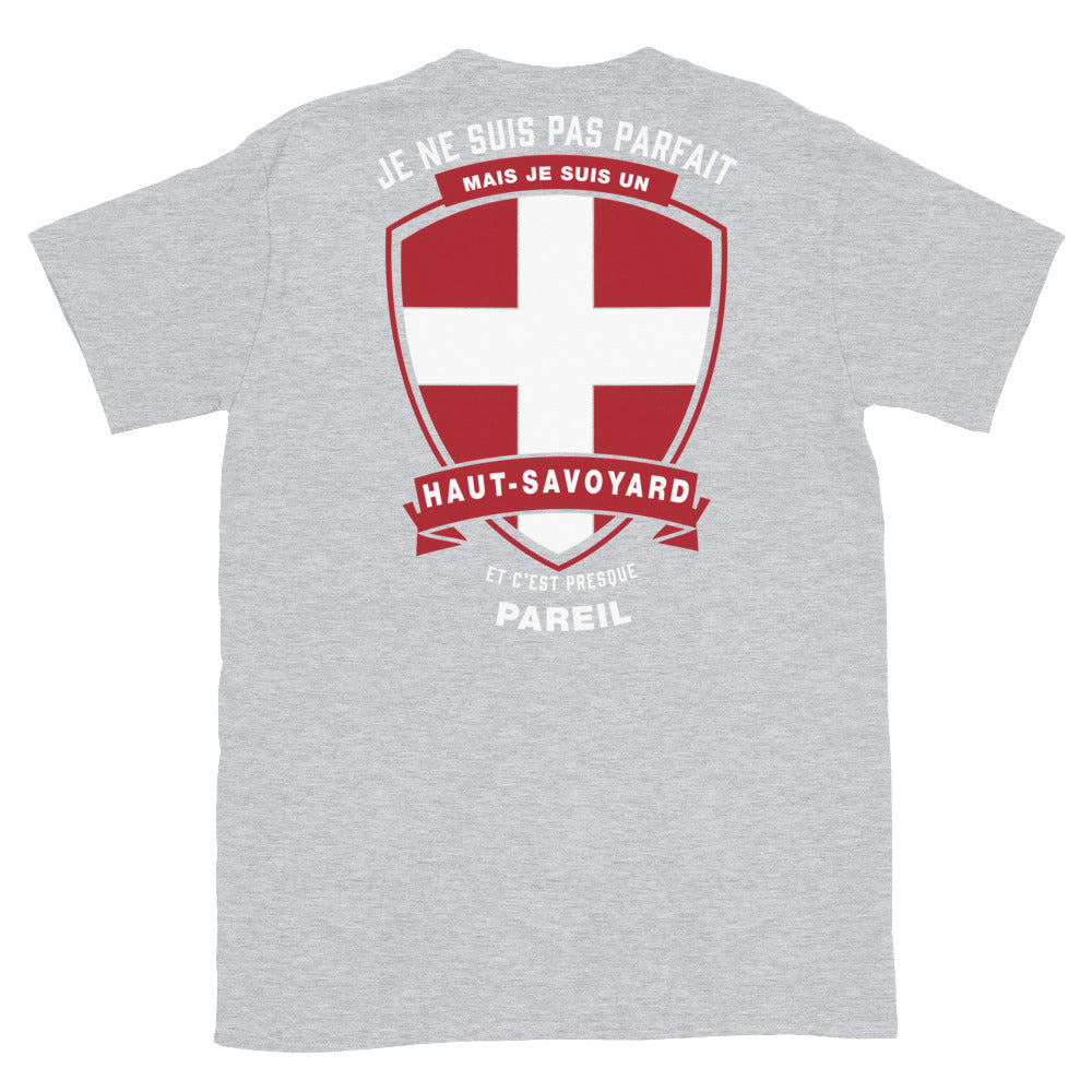 T-shirt Haut Savoyard bleu marine - Je ne suis pas parfait mais... dos