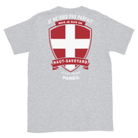Thumbnail for T-shirt Haut Savoyard bleu marine - Je ne suis pas parfait mais... dos