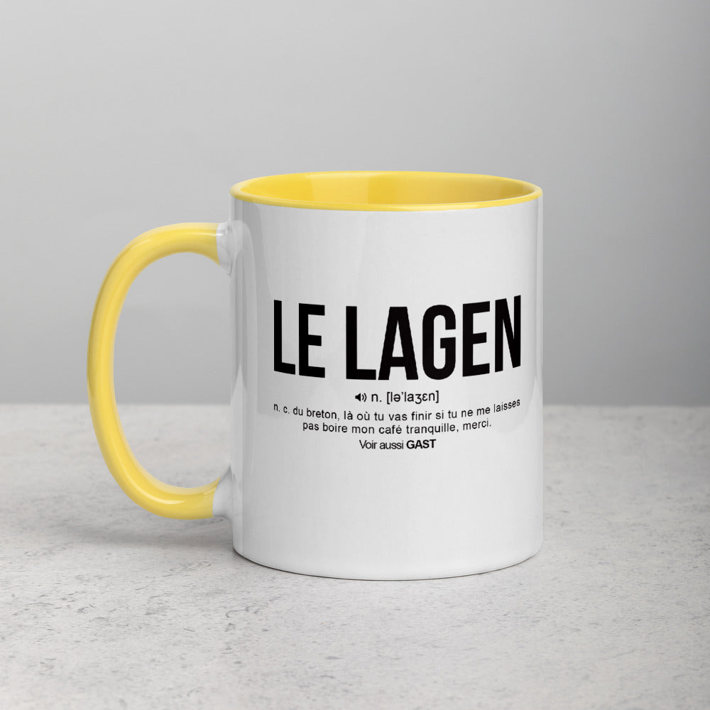 Définition drôle du Lagen pour le café des Breton le matin  - Mug Tasse Couleurs intérieures - Ici & Là - T-shirts & Souvenirs de chez toi