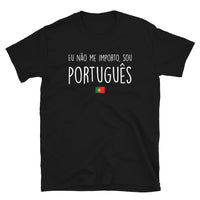 Thumbnail for T-shirt Portugal noir - Je m'en fous, je suis portugais
