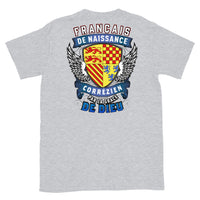 Thumbnail for T-shirt Corézien bleu marine dos - Fierté et humour local