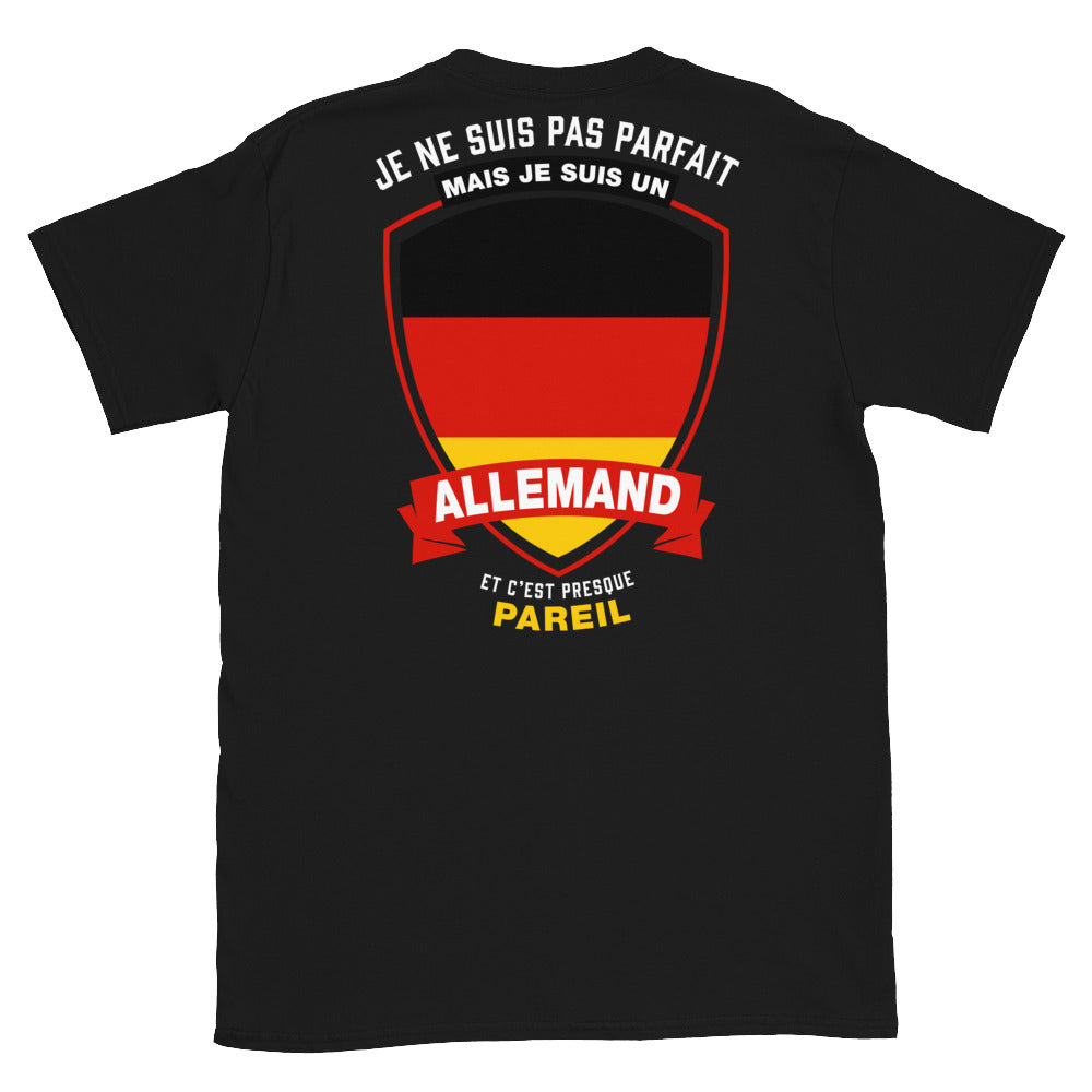 T-shirt Allemagne noir - Je ne suis pas parfait mais.