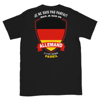 Thumbnail for T-shirt Allemagne noir - Je ne suis pas parfait mais.