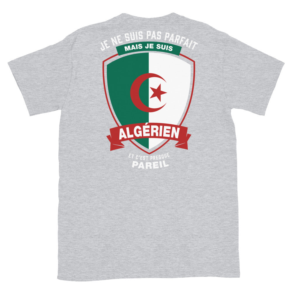 T-shirt Algérien bleu marine dos - Je ne suis pas parfait mais