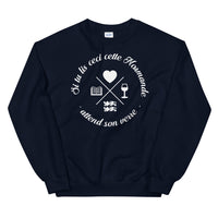 Thumbnail for Sweatshirt Normande gris foncé chiné dos - Attente humoristique du verre