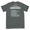 T-shirt Ardéchois noir - 10 commandements humoristiques