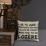 Tire toi en Lozère - Coussin décoratif et humoristique sur la Lozère - Ici & Là - T-shirts & Souvenirs de chez toi