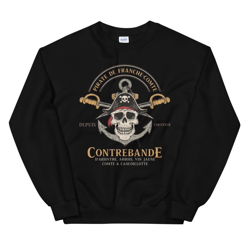Sweatshirt Franche-Comté noir - Fierté des Pirates Locaux