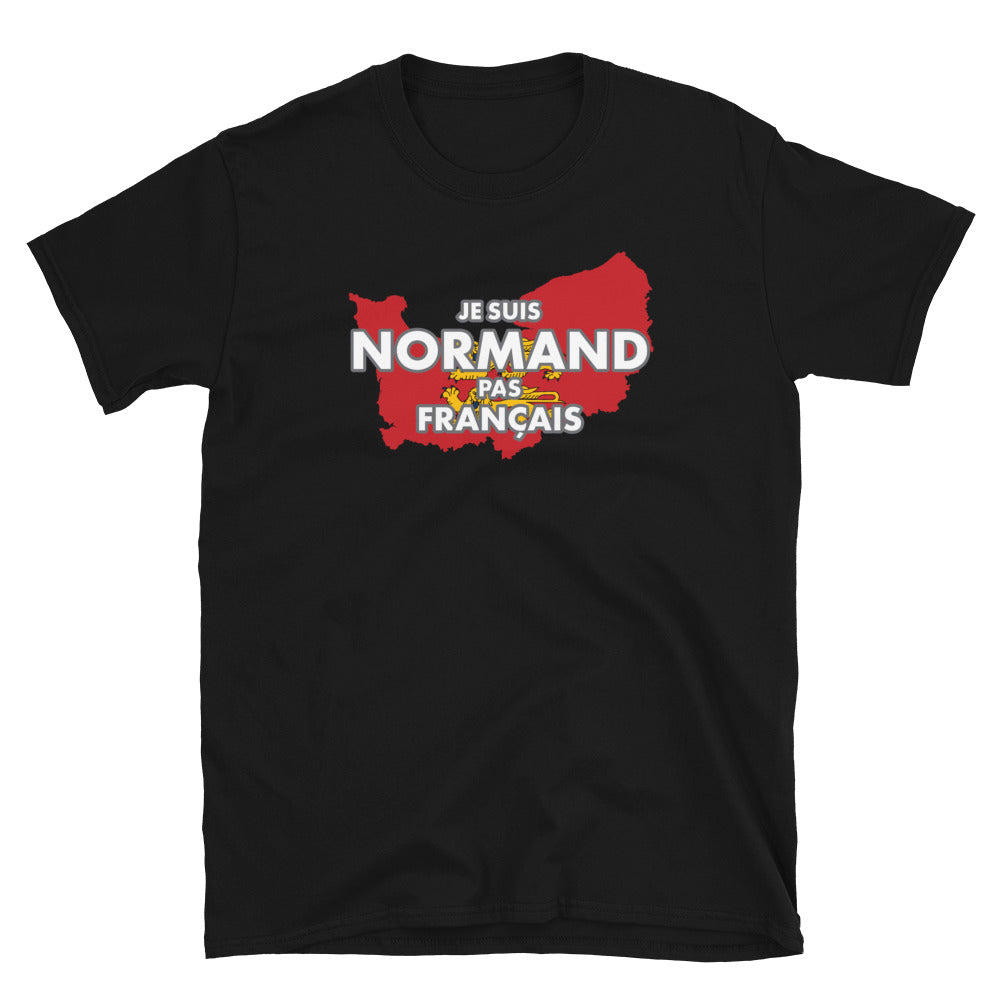 T-shirt Normand noir - Normand pas Français avec humour