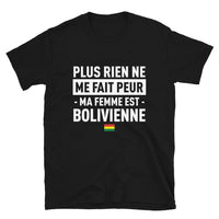 Thumbnail for T-shirt Bolivien noir - Plus rien ne me fait peur ma femme est