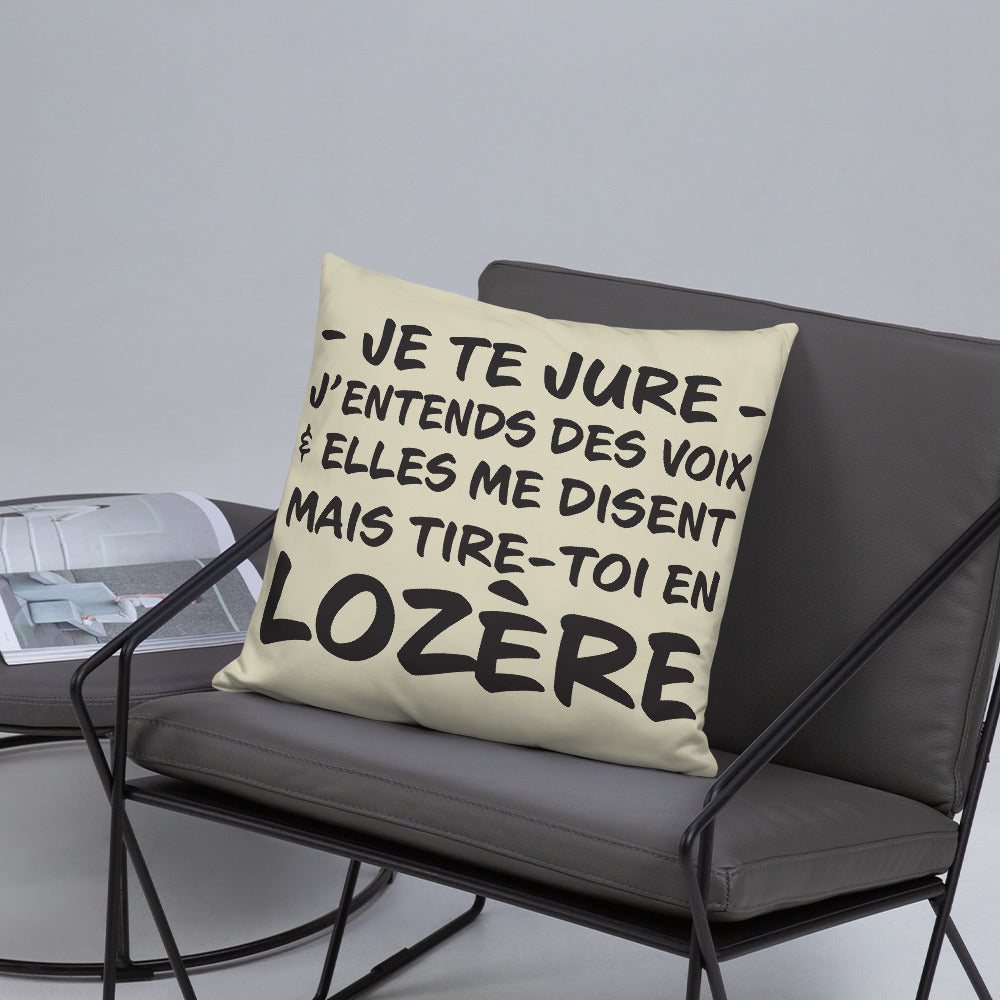 Tire toi en Lozère - Coussin décoratif et humoristique sur la Lozère - Ici & Là - T-shirts & Souvenirs de chez toi