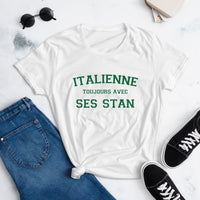 Thumbnail for T-shirt Italie rose - Toujours avec ses stan en coton