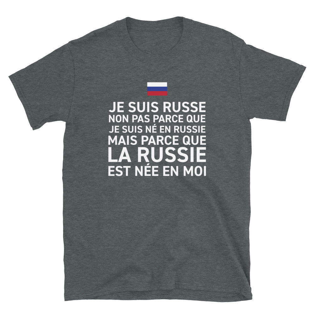 T-shirt Russie marine dos - Je suis Russe, La Russie est née en moi