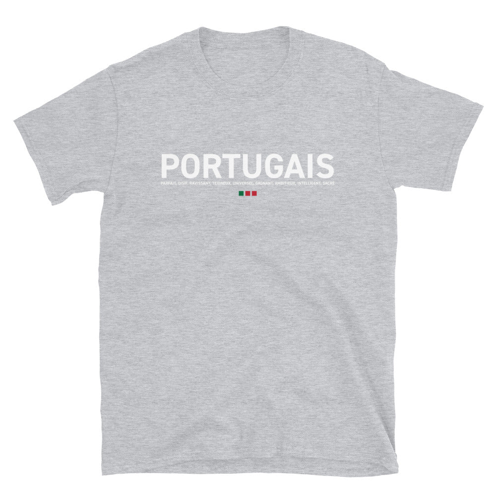 T-shirt Portugal bleu marine dos - Adjectifs qui font sourire