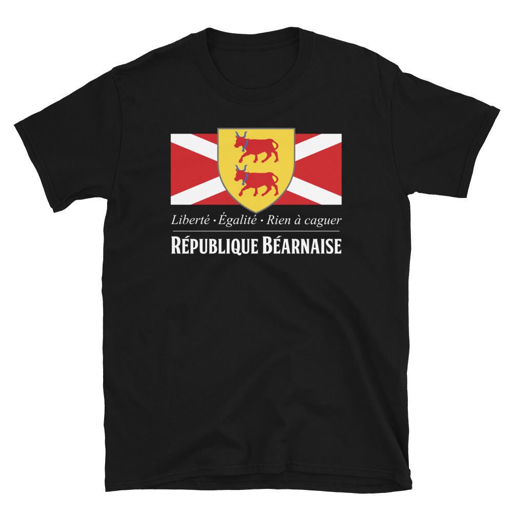 T-shirt Béarn noir - Drapeau de l'union gasconne