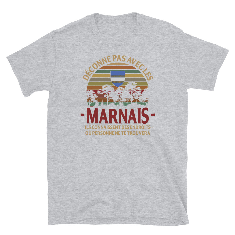 T-shirt Marnais gris sport - Fierté locale et humour
