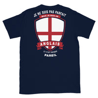Thumbnail for T-shirt parfait anglais noir dos - Je ne suis pas parfait mais