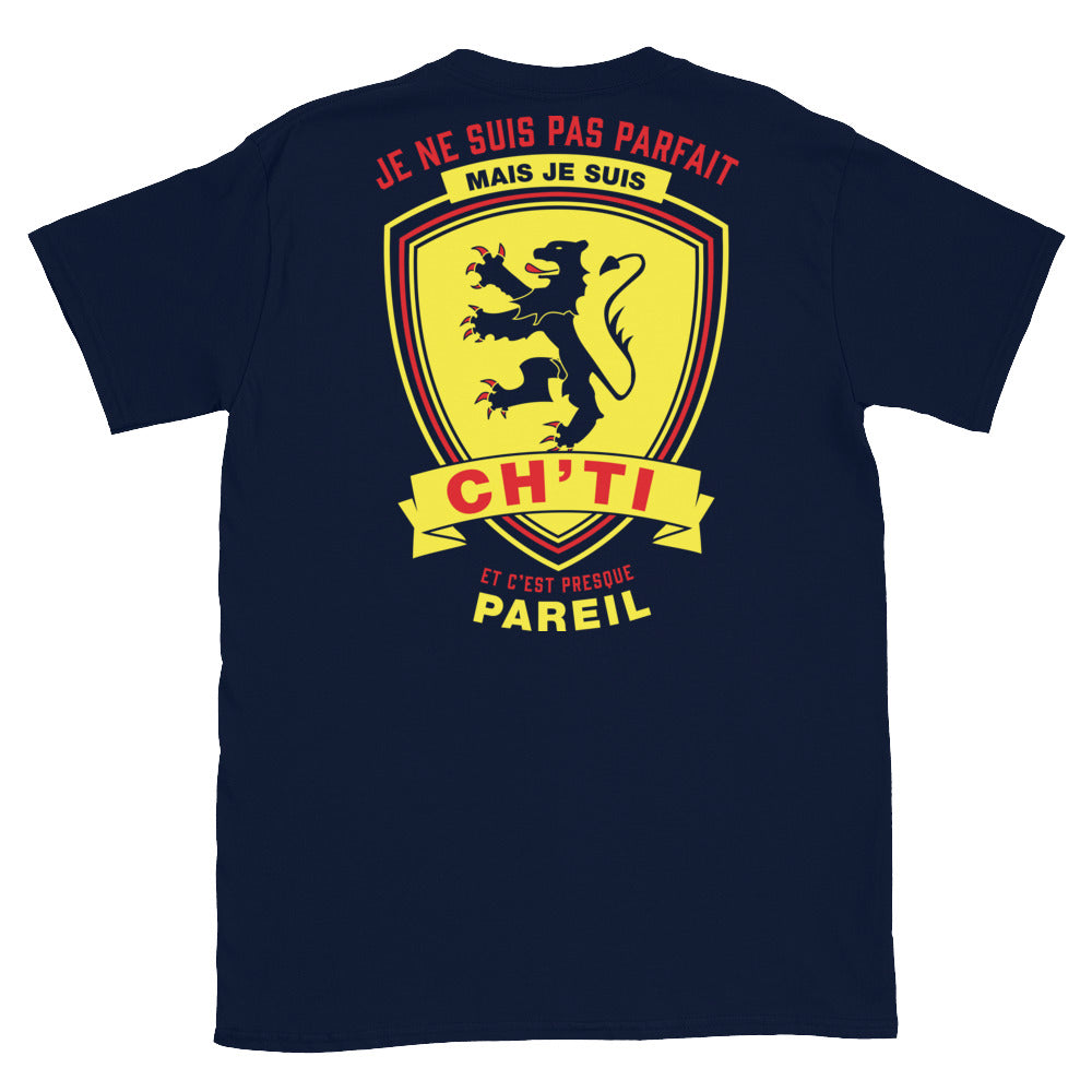 T-shirt Nord-Pas-de-Calais noir dos - Je ne suis pas parfait mais