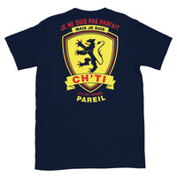 Thumbnail for T-shirt Nord-Pas-de-Calais noir dos - Je ne suis pas parfait mais