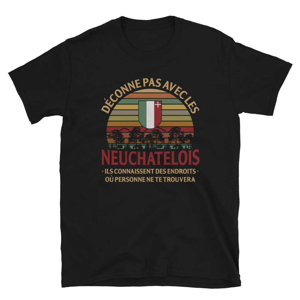 T-shirt Neuchâtel noir - Confort et fierté locale
