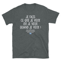 Thumbnail for T-shirt Grecque gris foncé chiné - Je fais ce que je veux