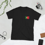 Je n'ai pas choisi d'être portugais, j'ai juste eu de la chance - T-shirt Unisexe à Manches Courtes imprimé deux recto verso - Ici & Là - T-shirts & Souvenirs de chez toi