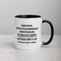 Thumbnail for Mug anniversaire père bleu - Un joyeux merdique à offrir