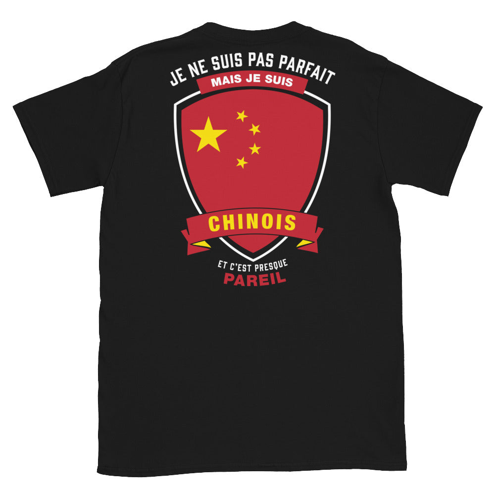 T-shirt Parfait Chinois noir - Je ne suis pas parfait mais.