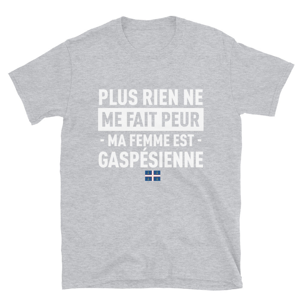 T-shirt Gaspésie gris sportif - Ne cherchez plus, ma femme est là
