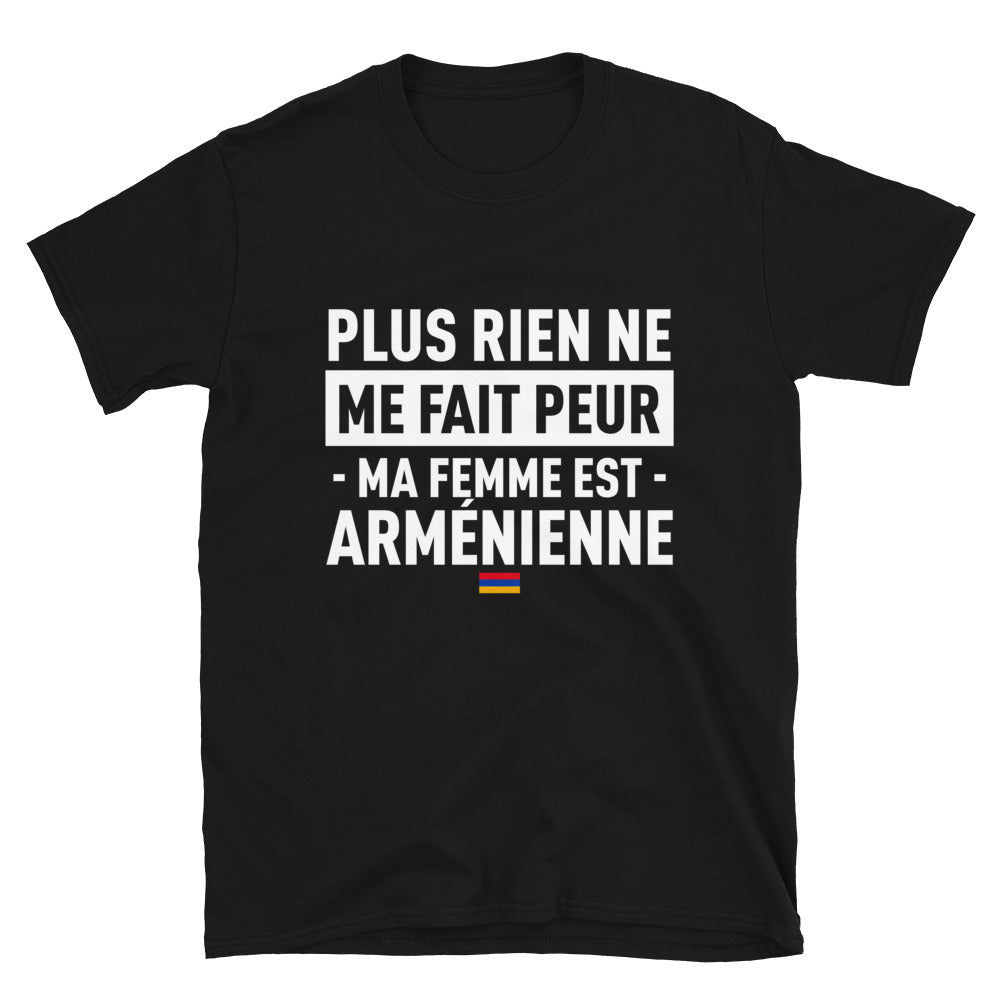 T-shirt Arménien noir - Plus rien ne me fait peur ma femme est