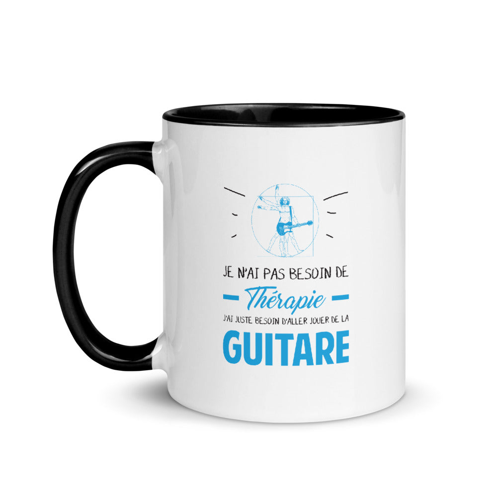 Mug guitariste jaune - Je n'ai pas besoin de thérapie