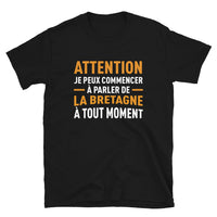 Thumbnail for T-shirt Bretagne noir - Je peux parler de la Bretagne à tout moment