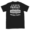 T-shirt Jura noir - Je ne suis pas parfait mais.