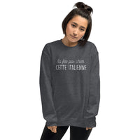 Thumbnail for Sweatshirt Italie gris sport - Fée pas chier cette Italienne