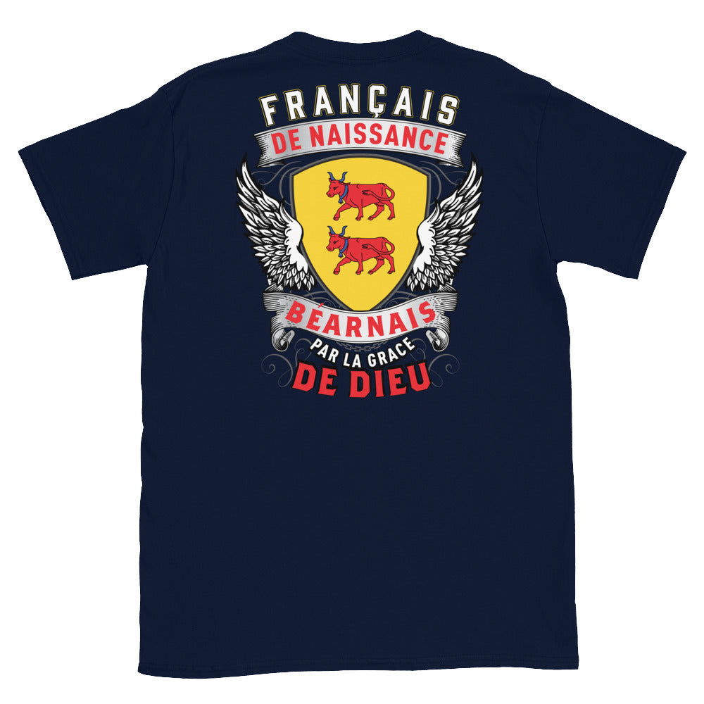 T-shirt Béarnais bleu marine - Fierté locale et humour