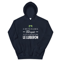 Thumbnail for Sweatshirt Luberon bleu marine dos - Je n'ai pas besoin de thérapie
