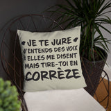 Tire toi en Corrèze - Coussin décoratif - Ici & Là - T-shirts & Souvenirs de chez toi