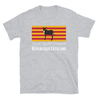 Thumbnail for T-shirt République Catalane gris foncé dos - Liberté Égalité Cargolade