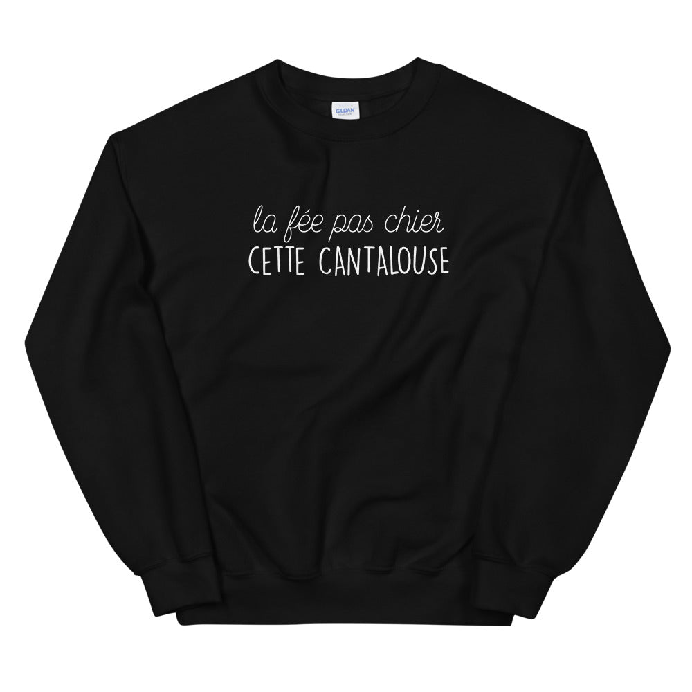 Sweatshirt Cantalouse gris sport - fée pas chier cette cantalouse