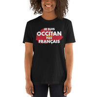 Thumbnail for T-shirt Occitan marine dos - Occitan pas Français avec drapeau