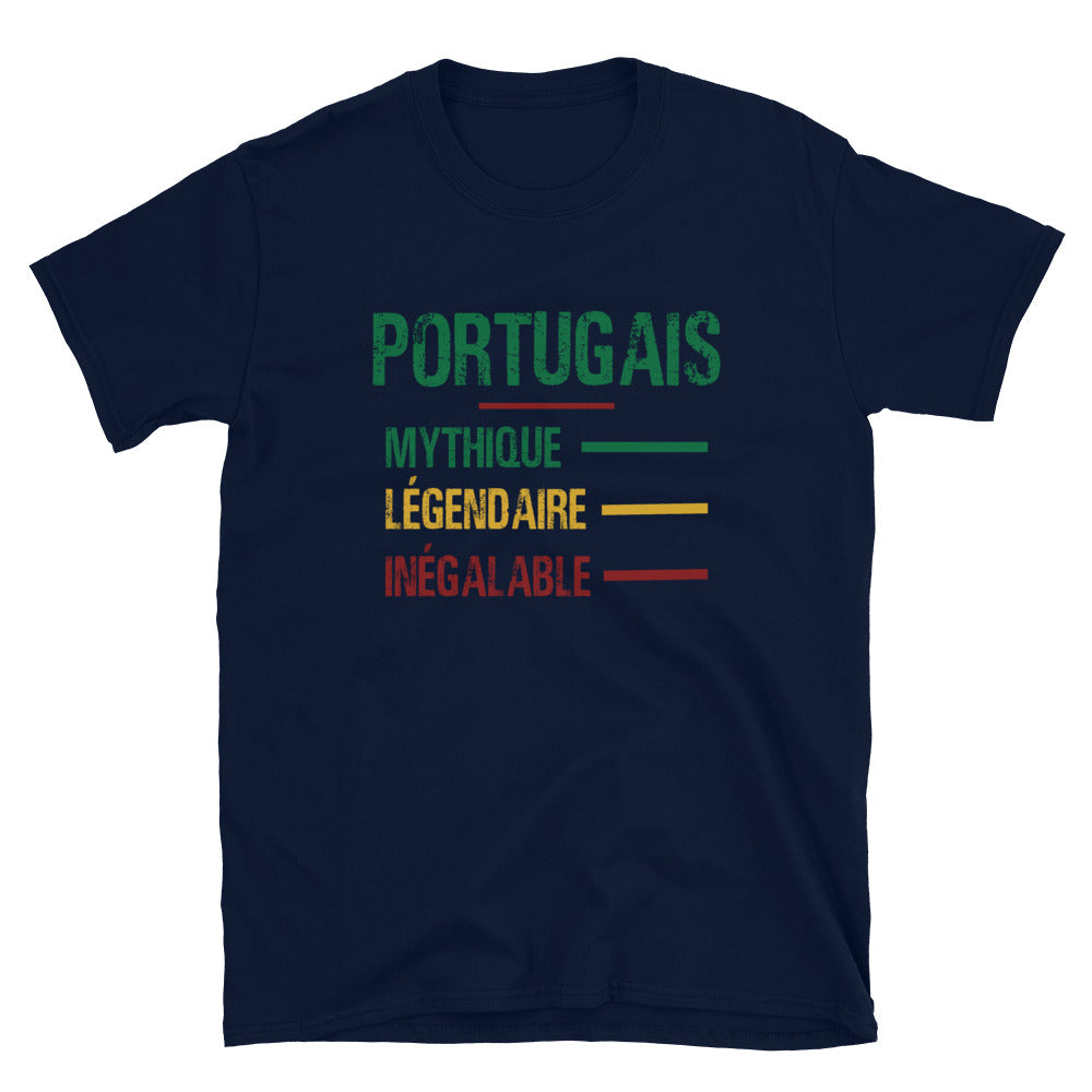 T-shirt Portugal gris sport - Mythique et légendaire