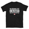 T-shirt Alsace noir - Ma région c'est l'Alsace