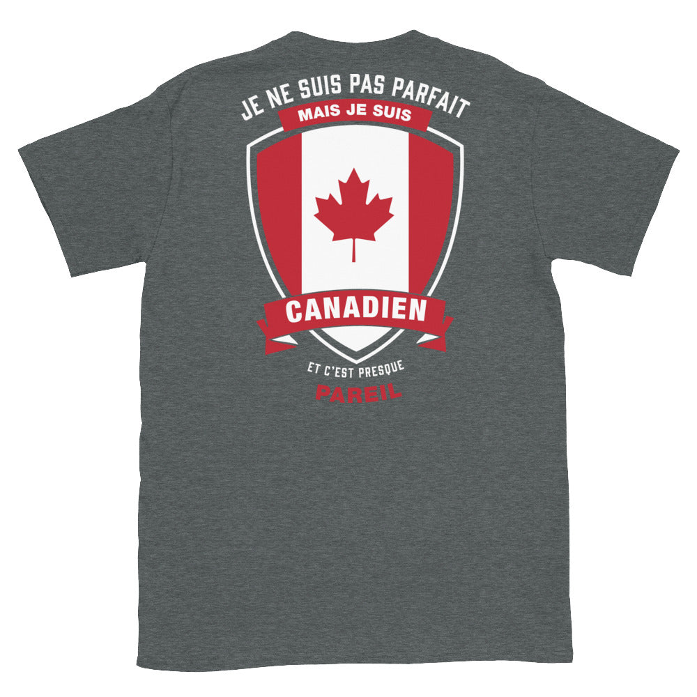 T-shirt Canadien bleu marine - Je ne suis pas parfait mais Canadien