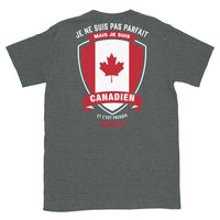 Thumbnail for T-shirt Canadien bleu marine - Je ne suis pas parfait mais Canadien
