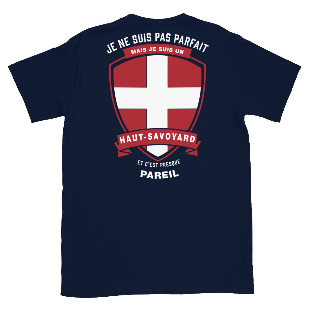 T-shirt Haut Savoyard noir - Je ne suis pas parfait mais... dos