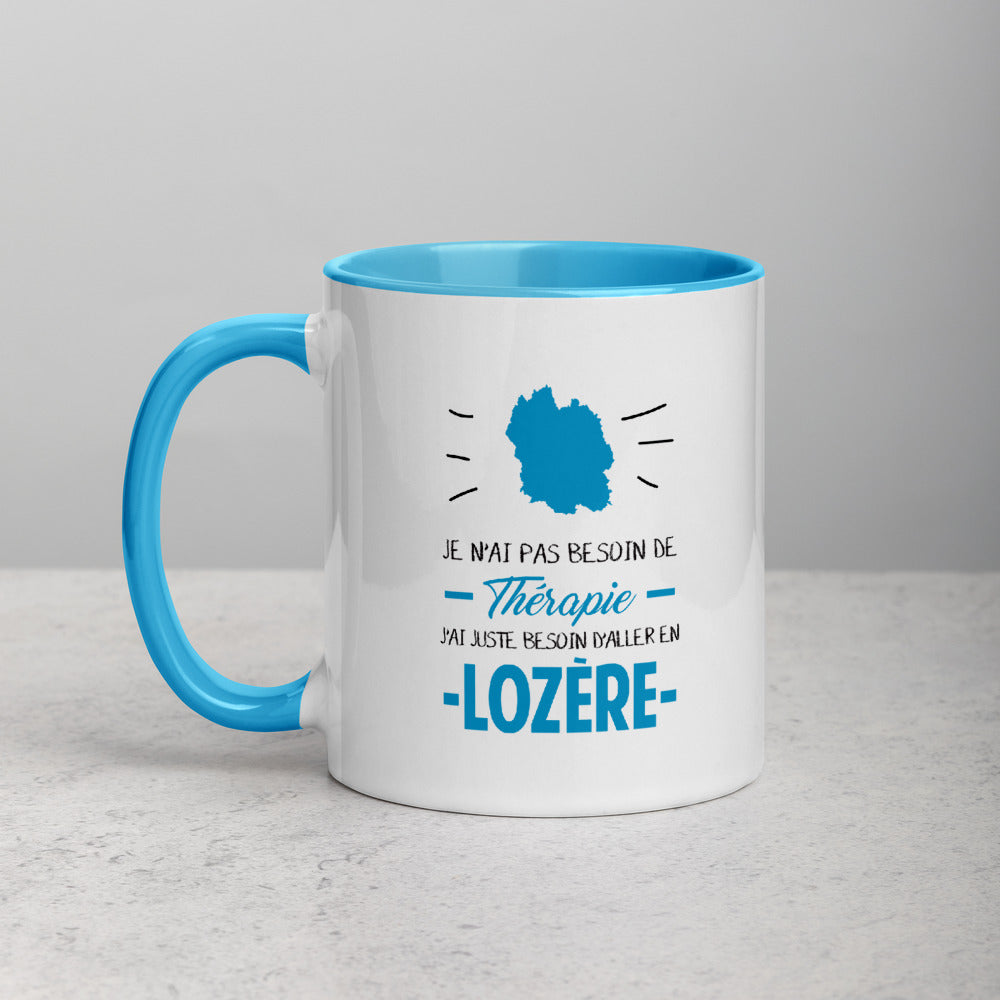 Thérapie Lozère - Mug Couleur intérieure bleue - Ici & Là - T-shirts & Souvenirs de chez toi