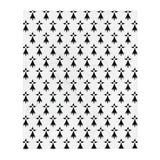 Plaid Breton - Couverture jetée de canapé avec hermines bretonnes, drapeau breton 130 cm x 150 cm - Ici & Là - T-shirts & Souvenirs de chez toi