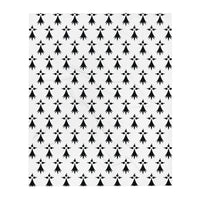 Thumbnail for Plaid Bretagne - Couverture jetée avec motif hermines