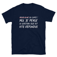 Thumbnail for T-shirt Franche-Comté gris foncé chiné - La question est vite répondue